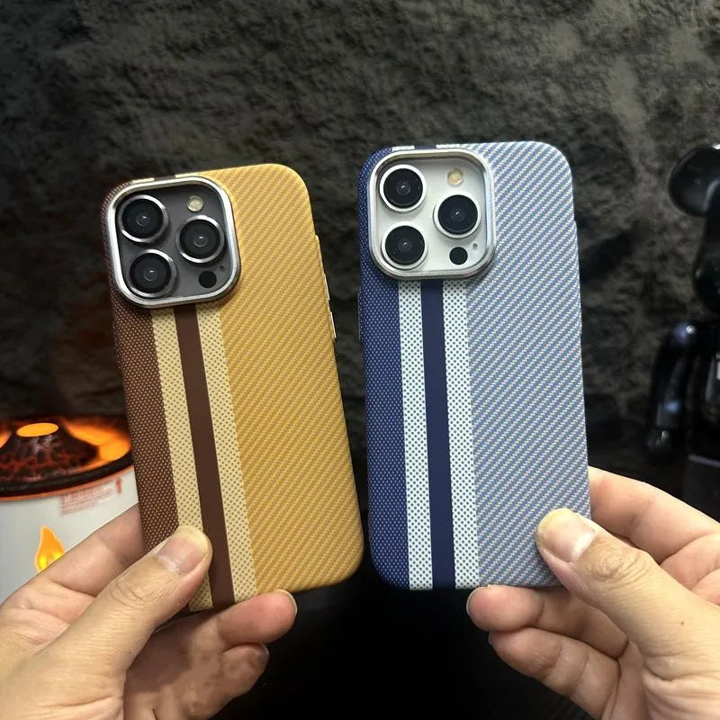 CarbonTech Armor Case  -  Elevate Your iPhone Style with Ultimate Protection and Wireless Charging Compatibility