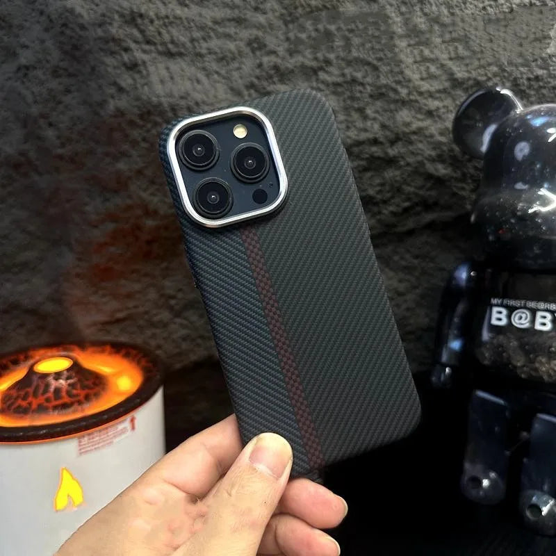 CarbonTech Armor Case  -  Elevate Your iPhone Style with Ultimate Protection and Wireless Charging Compatibility